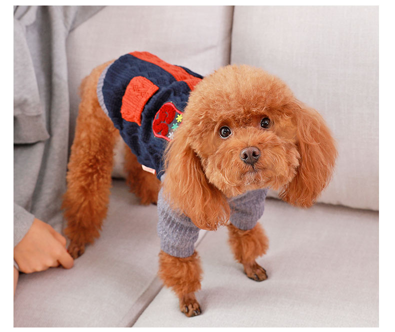 KFX-3324093 Cozy Cotton Dog Sweater for Stylish Canine Comfort