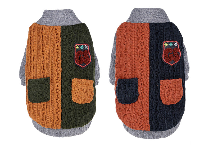 KFX-3324093 Cozy Cotton Dog Sweater for Stylish Canine Comfort