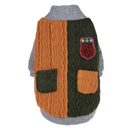 KFX-3324093 Cozy Cotton Dog Sweater for Stylish Canine Comfort