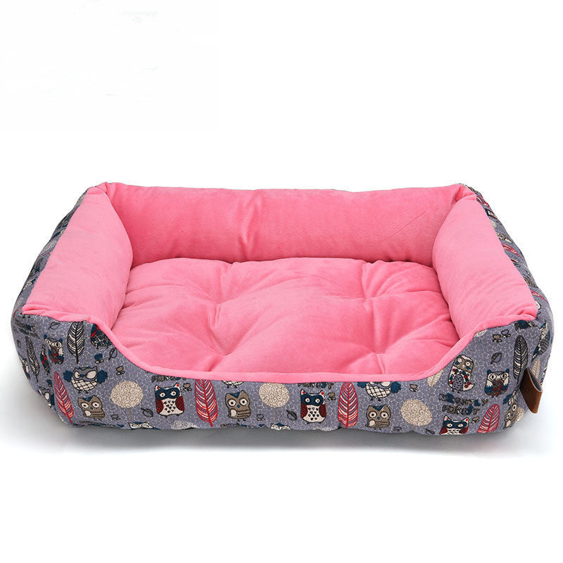 KFX-3326141 Cozy Winter Pet Kennel with Soft Shu Cotton Velvet and Oxford Cloth Bottom