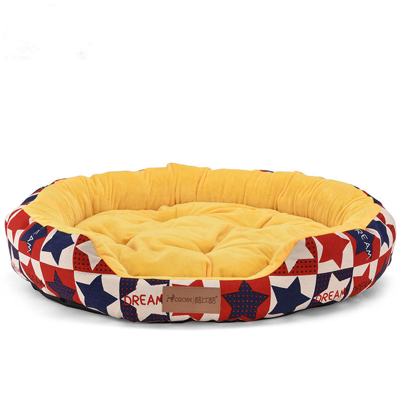 KFX-3326141 Cozy Winter Pet Kennel with Soft Shu Cotton Velvet and Oxford Cloth Bottom