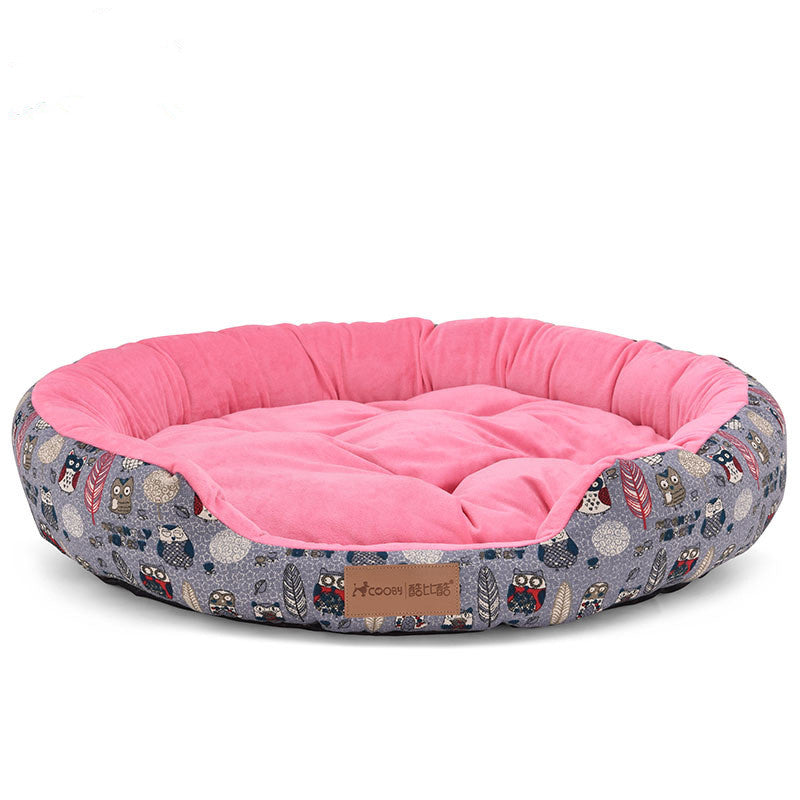KFX-3326141 Cozy Winter Pet Kennel with Soft Shu Cotton Velvet and Oxford Cloth Bottom