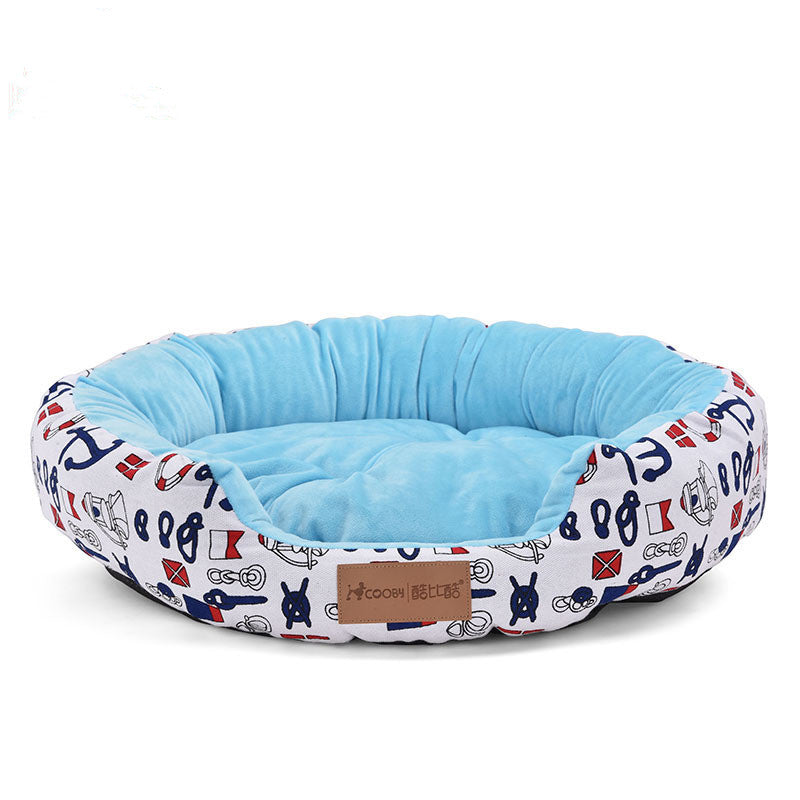 KFX-3326141 Cozy Winter Pet Kennel with Soft Shu Cotton Velvet and Oxford Cloth Bottom