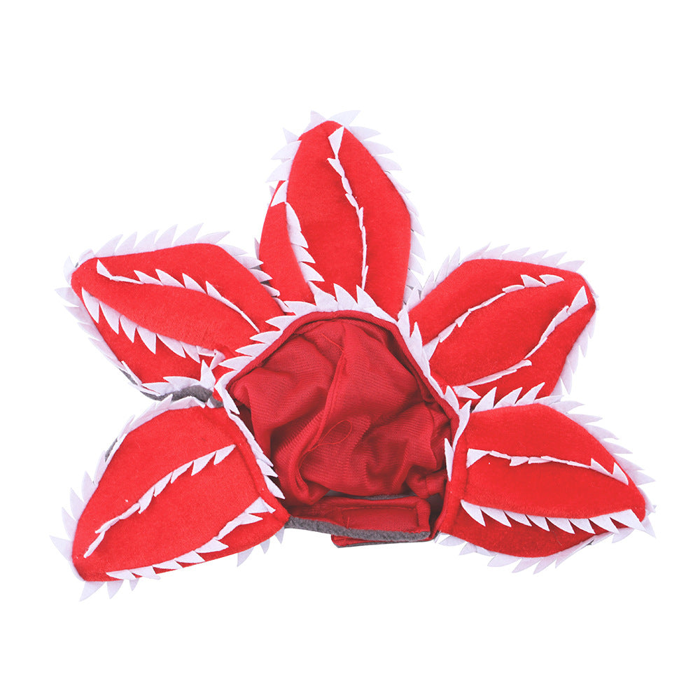 KFX-3329341 Pet Demon Costume Hat for Medium Dogs – Halloween Chomper Headband Cosplay Accessory
