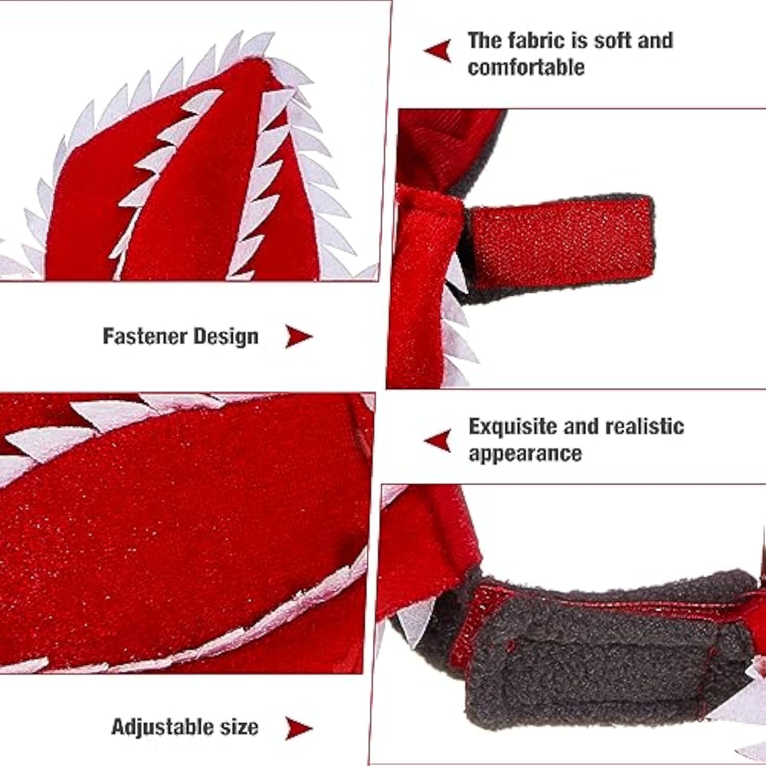 KFX-3329341 Pet Demon Costume Hat for Medium Dogs – Halloween Chomper Headband Cosplay Accessory