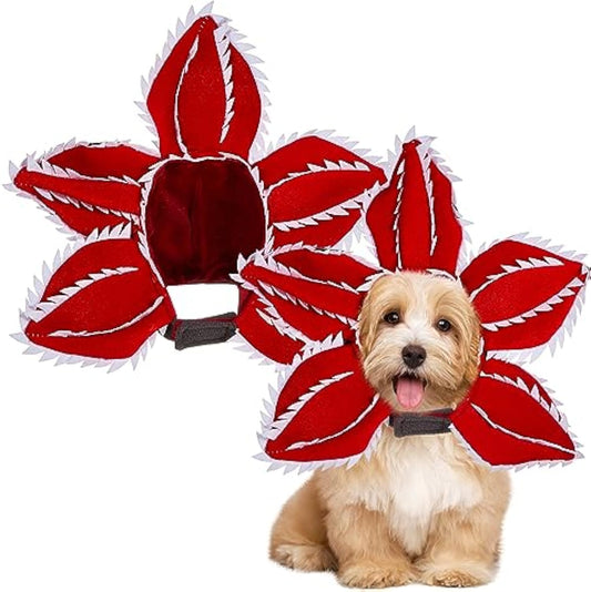 KFX-3329341 Pet Demon Costume Hat for Medium Dogs – Halloween Chomper Headband Cosplay Accessory