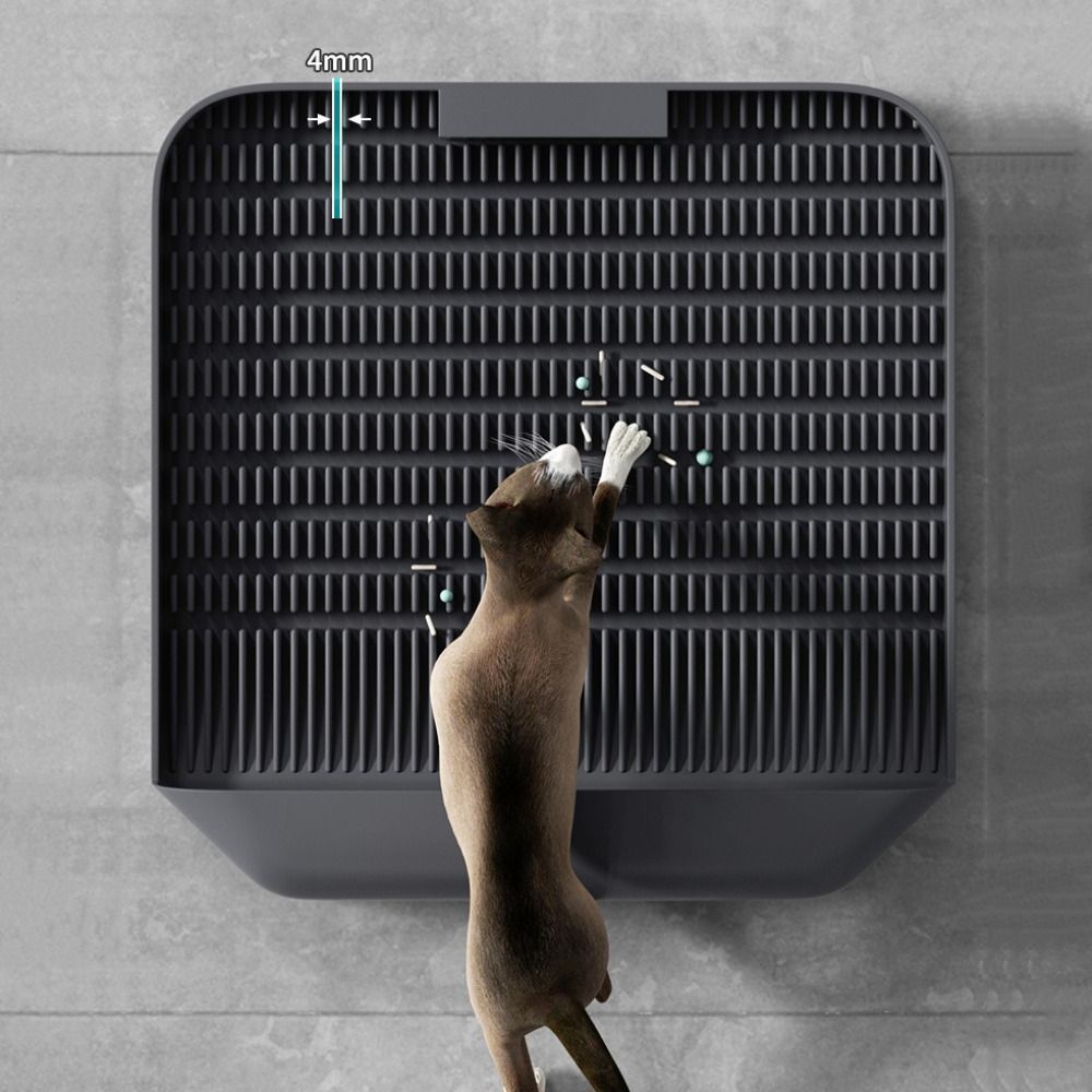 KFX-3330237 Cat Litter Pedal with Slanted Mouth Design – Durable Non-Slip Foot Pad, Easy to Clean, 37x37x8cm