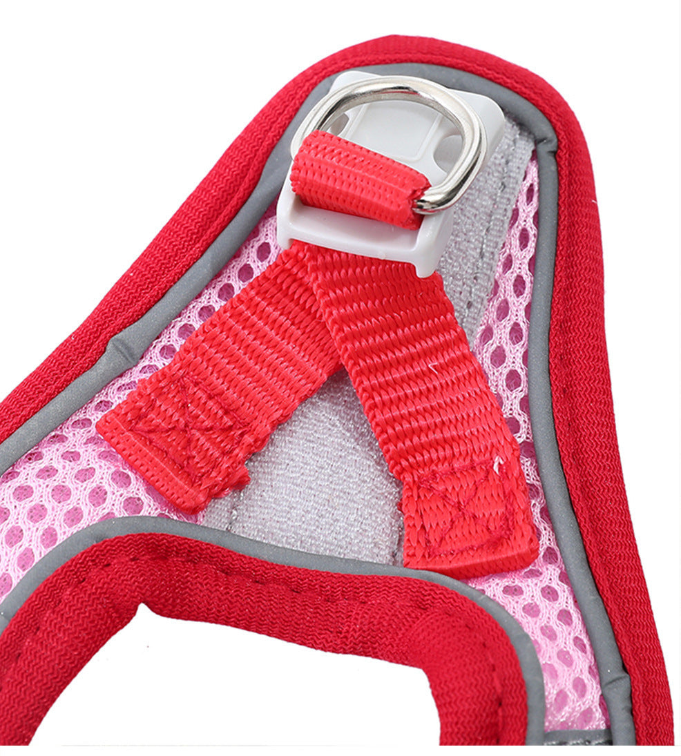 KFX-3331133 Breathable Reflective Mesh Pet Haulage Rope Set with Chest Strap