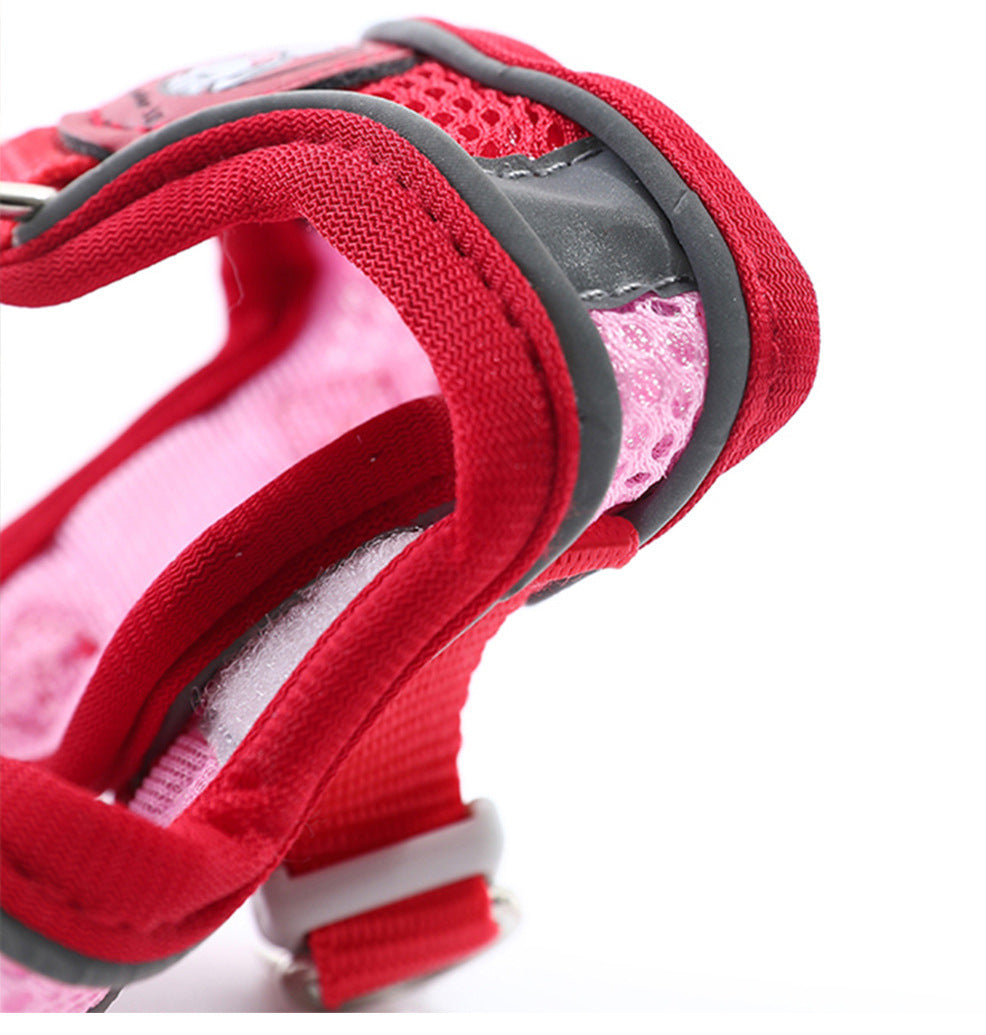 KFX-3331133 Breathable Reflective Mesh Pet Haulage Rope Set with Chest Strap