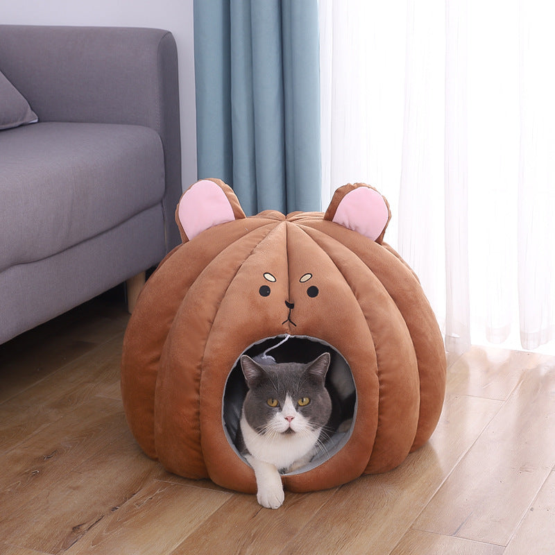 KFX-3331901 Cozy Pet Nest for Cats and Dogs - Soft Short Plush with PP Cotton Filling