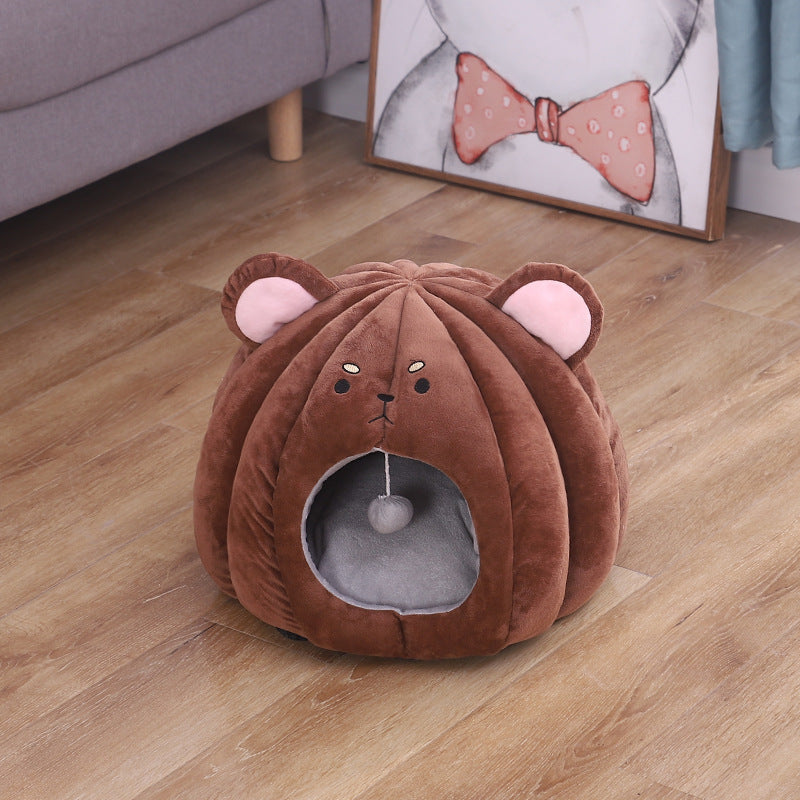 KFX-3331901 Cozy Pet Nest for Cats and Dogs - Soft Short Plush with PP Cotton Filling