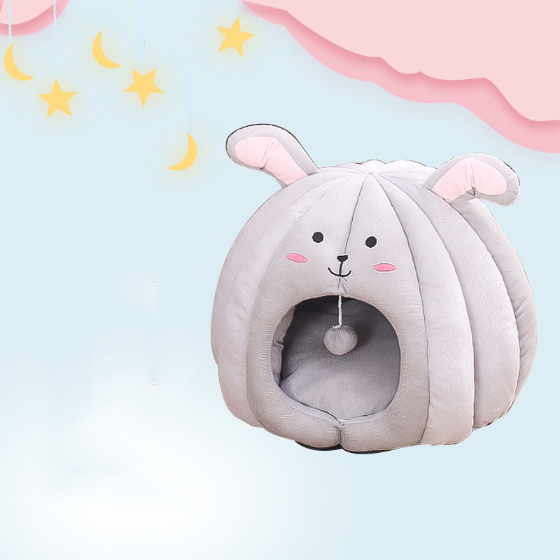 KFX-3331901 Cozy Pet Nest for Cats and Dogs - Soft Short Plush with PP Cotton Filling