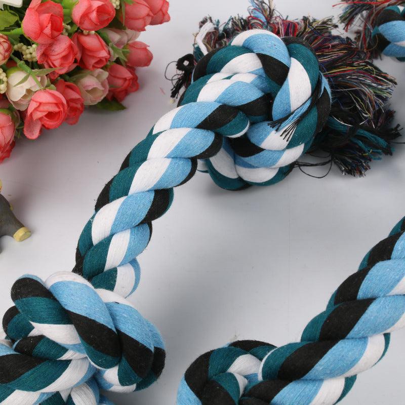 KFX-3332669 Durable Cotton Rope Dog Knot Toy for Chewing and Teeth Cleaning, 90cm Long