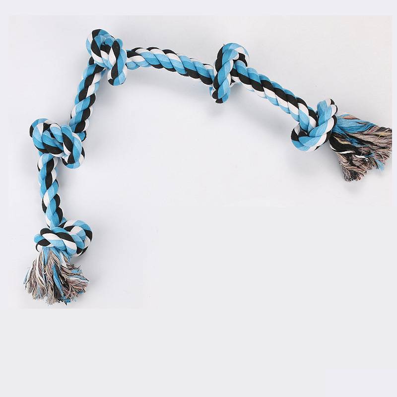 KFX-3332669 Durable Cotton Rope Dog Knot Toy for Chewing and Teeth Cleaning, 90cm Long