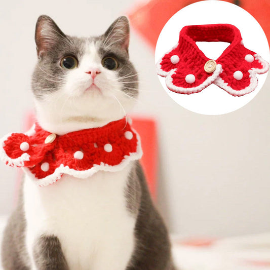 KFX-3333821 Cute Wool Knitted Cartoon Collar for Pets - Custom Size Options Available