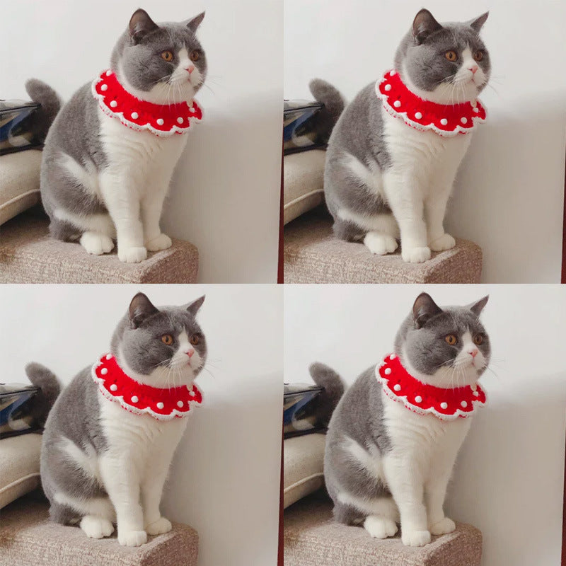 KFX-3333821 Cute Wool Knitted Cartoon Collar for Pets - Custom Size Options Available
