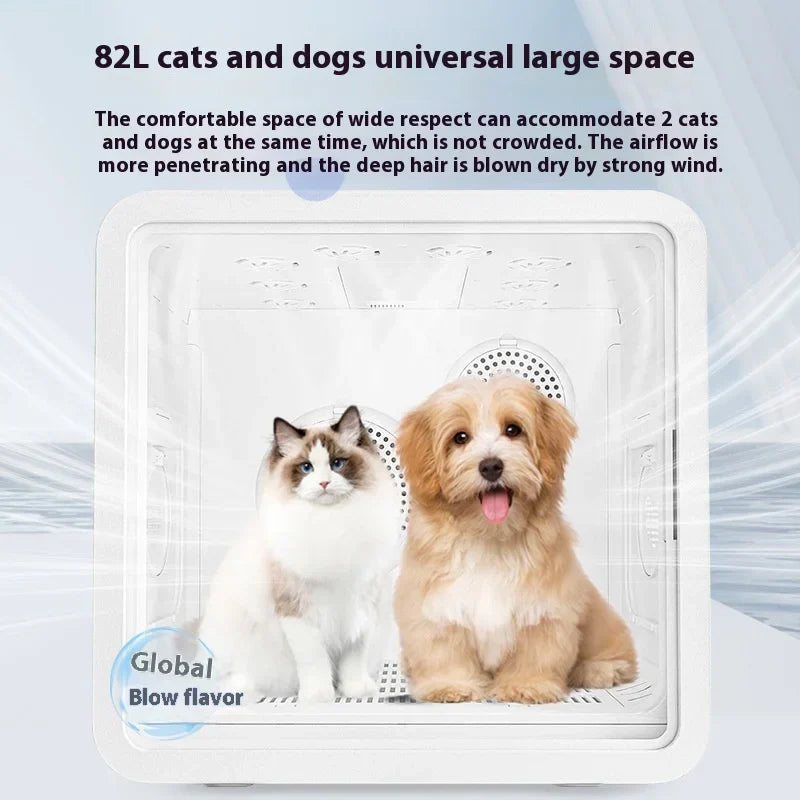 KFX-333523 Automatic Pet Dryer Box with 82L Capacity for Dogs and Cats - Eco-Friendly & Multi-Functional Hair Blowing Machine