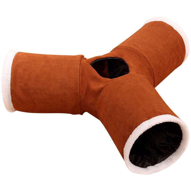 KFX-3336893 Foldable Multi-Channel Pet Tunnel for Cats and Dogs - Indoor Play Tent for Small Pets