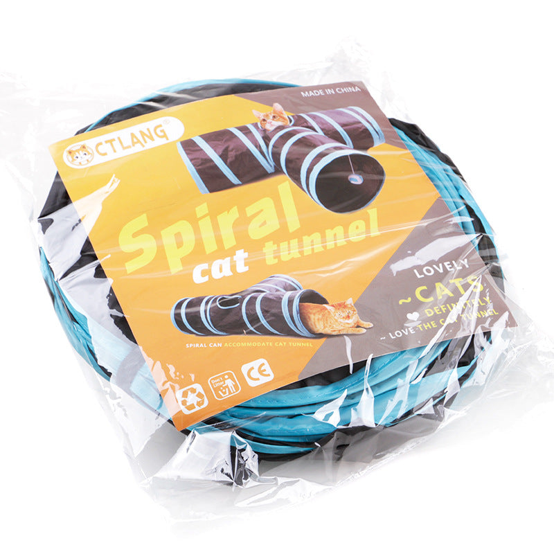 KFX-3336893 Foldable Multi-Channel Pet Tunnel for Cats and Dogs - Indoor Play Tent for Small Pets