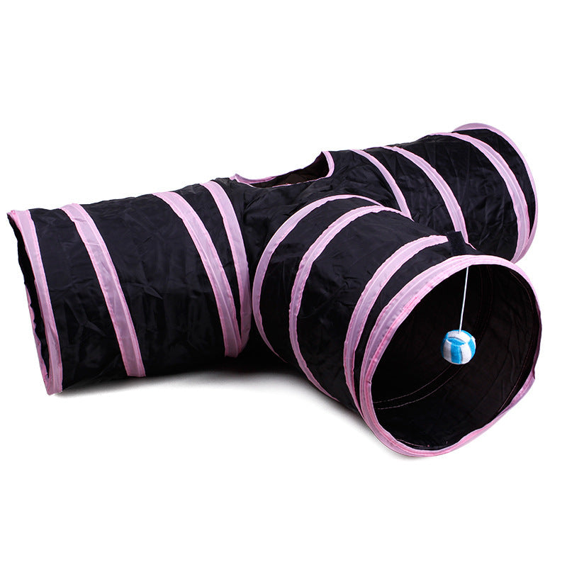 KFX-3336893 Foldable Multi-Channel Pet Tunnel for Cats and Dogs - Indoor Play Tent for Small Pets