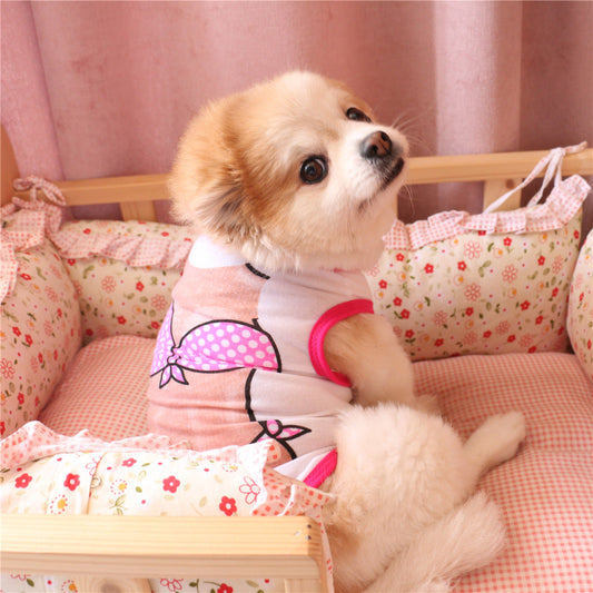 KFX-3338173 Cotton Pet Dog Bikini Vest for Pectoral Support in Various Sizes