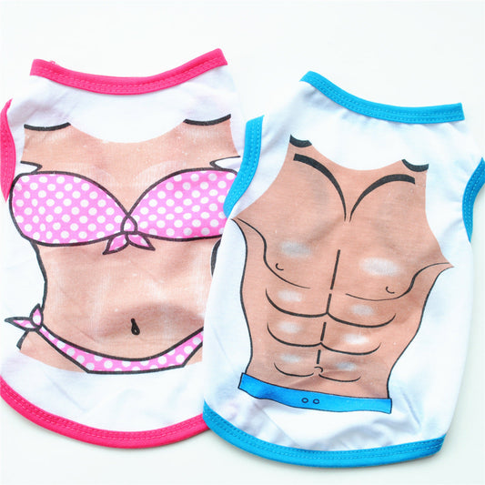 KFX-3338173 Cotton Pet Dog Bikini Vest for Pectoral Support in Various Sizes