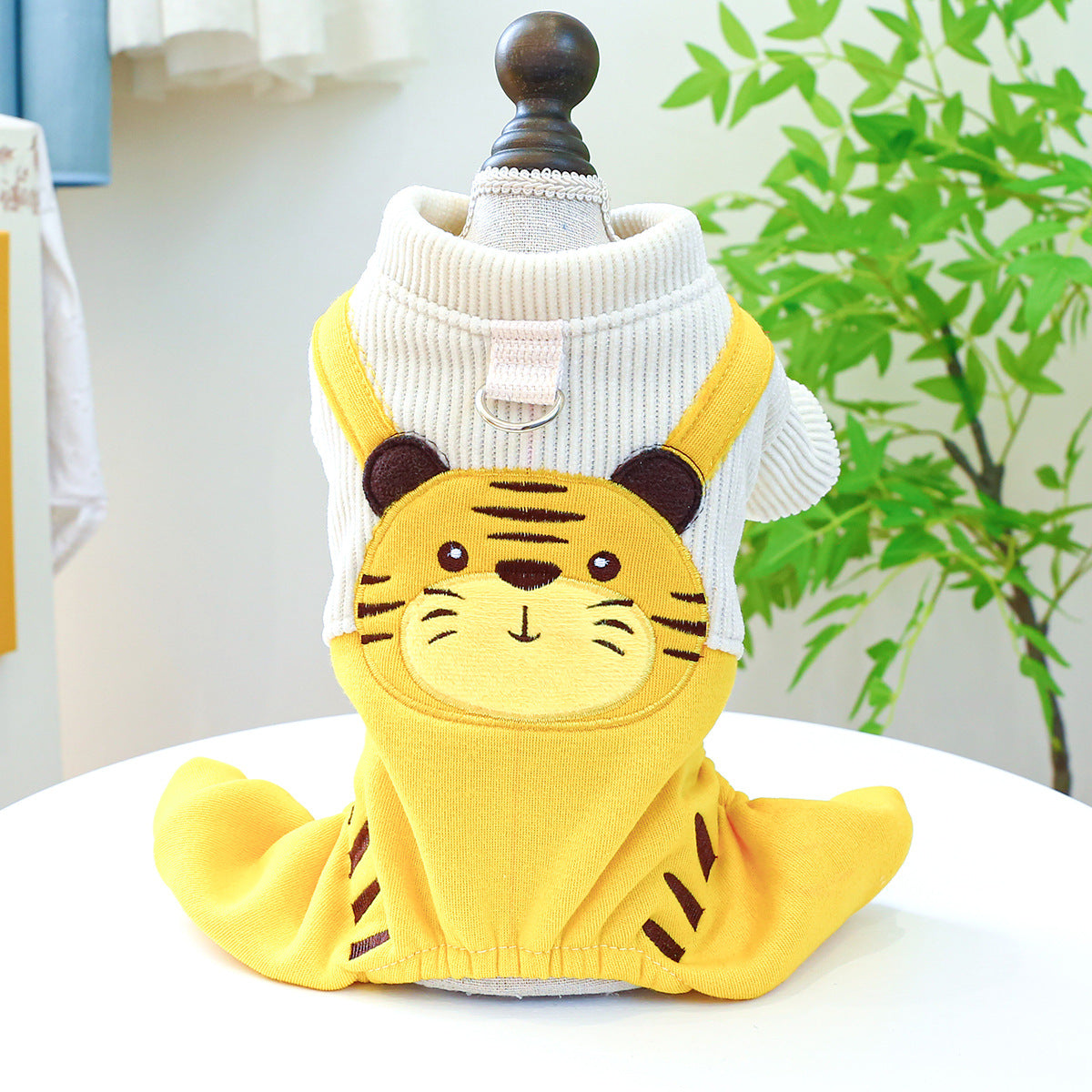 KFX-3341757 Cute Corduroy Little Tiger Suspender Pants for Dogs - Multiple Sizes Available