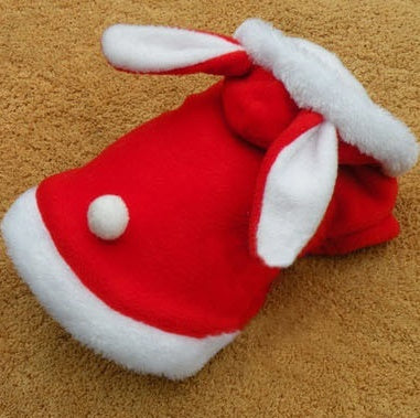 KFX-3342013 Cute Rabbit Pet Hoodie for Cats and Dogs - Fleece Warm Jacket in Various Sizes