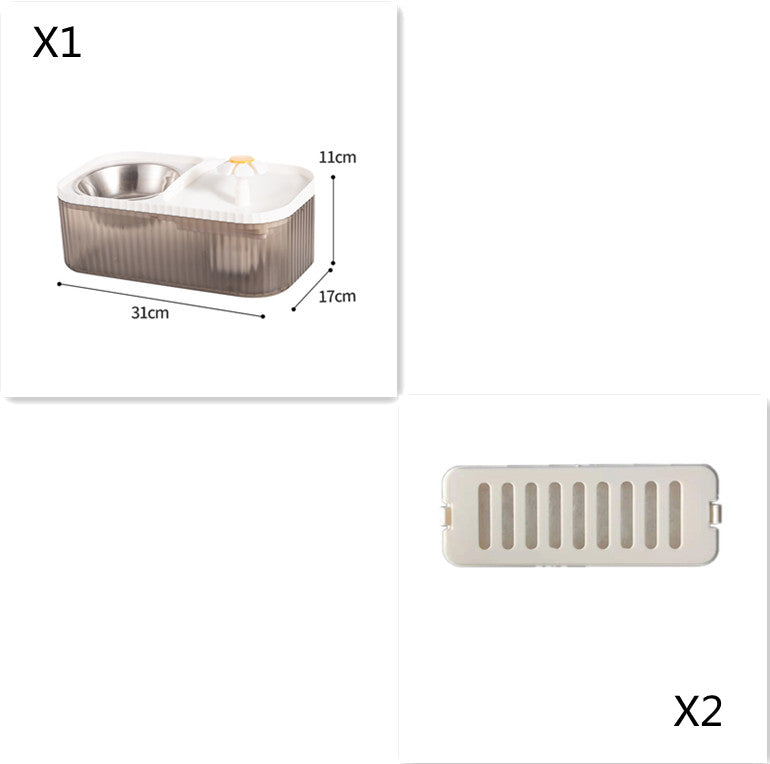 KFX-3343421 Large Capacity Cat and Dog Automatic Feeder with Detachable Water Fountain in Multiple Colors