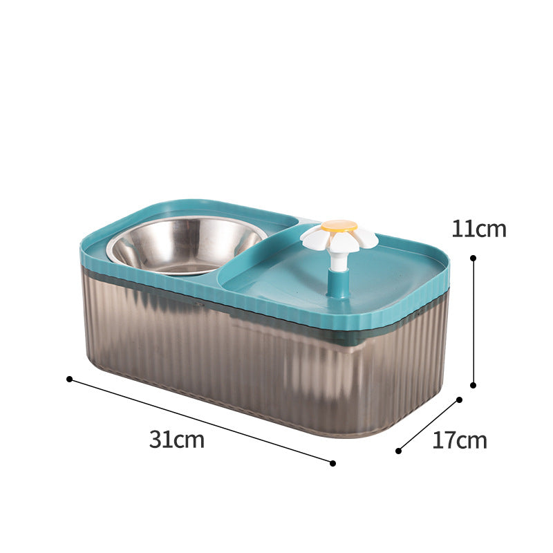 KFX-3343421 Large Capacity Cat and Dog Automatic Feeder with Detachable Water Fountain in Multiple Colors