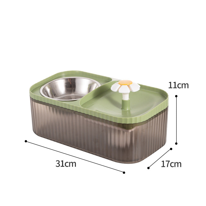 KFX-3343421 Large Capacity Cat and Dog Automatic Feeder with Detachable Water Fountain in Multiple Colors