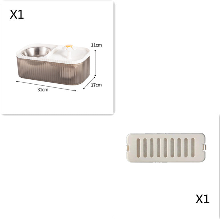 KFX-3343421 Large Capacity Cat and Dog Automatic Feeder with Detachable Water Fountain in Multiple Colors