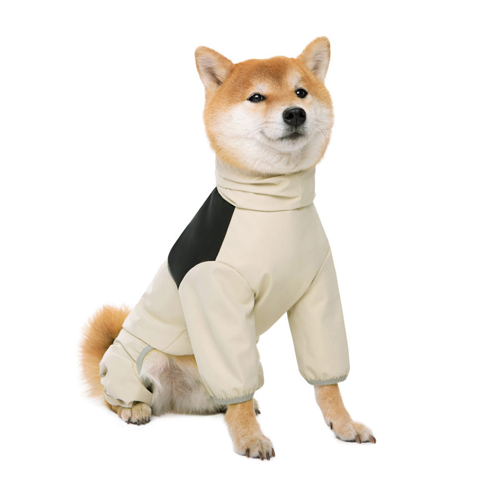 KFX-3343933 Waterproof and Windproof Shell Jacket for Dogs - Available in Yellow, Black, Milky White, Sizes XL to 8XL