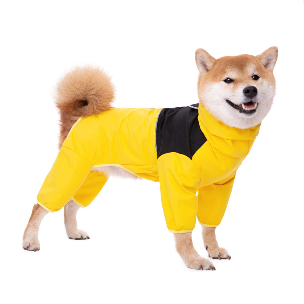 KFX-3343933 Waterproof and Windproof Shell Jacket for Dogs - Available in Yellow, Black, Milky White, Sizes XL to 8XL
