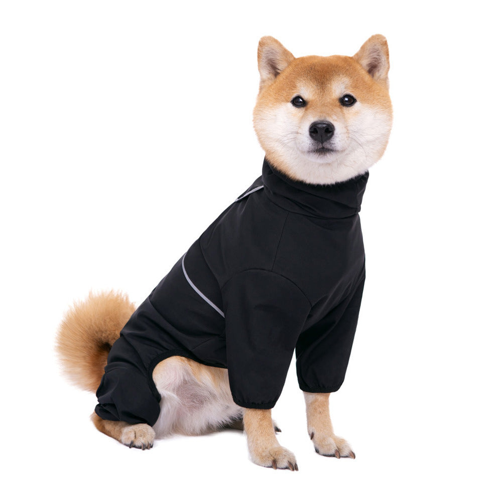 KFX-3343933 Waterproof and Windproof Shell Jacket for Dogs - Available in Yellow, Black, Milky White, Sizes XL to 8XL