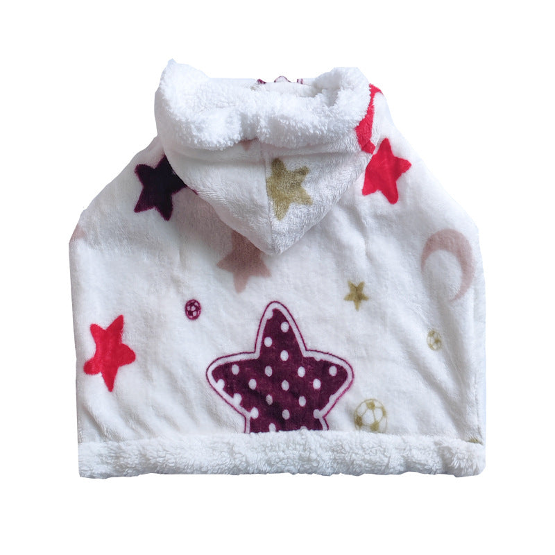 KFX-3344957 Coral Fleece Portable Pet Cloak Pajamas in XINGX and Moon Design