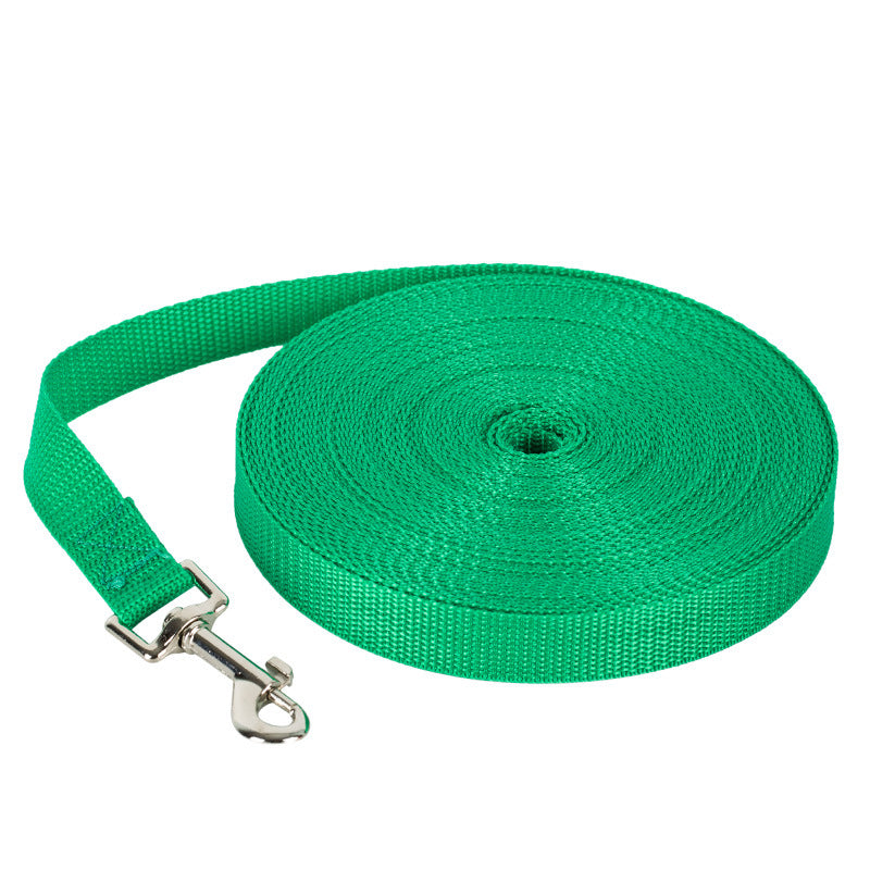 KFX-3347133 Durable Nylon Long Rope Pet Leash - 1.5M, 1.8M, 3M Lengths in Vibrant Colors