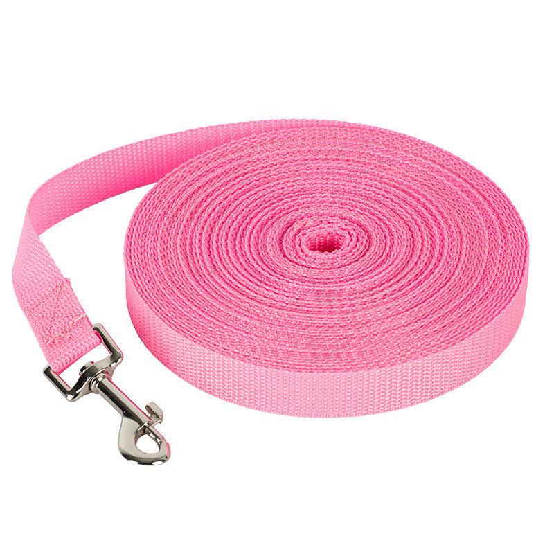 KFX-3347133 Durable Nylon Long Rope Pet Leash - 1.5M, 1.8M, 3M Lengths in Vibrant Colors