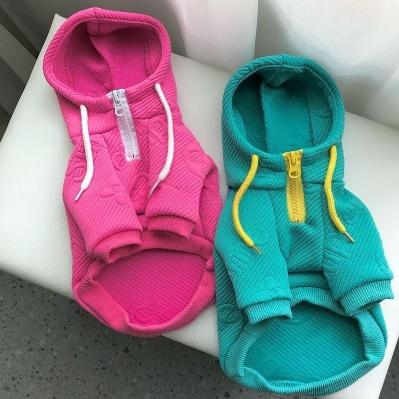 KFX-3348413 Pet Sweater in Monochrome Colors - Lake Green and Rose Red, Bamboo Material