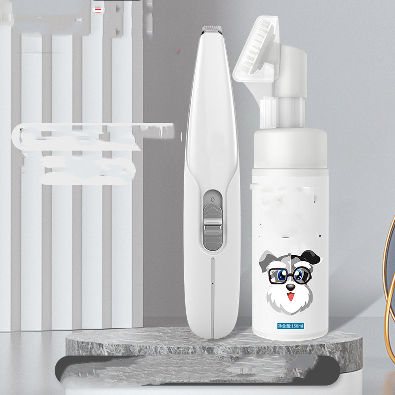 KFX-3348925 Pet Paw Hair Trimmer with USB Charging and LED Light – Rechargeable Dog Grooming Tool