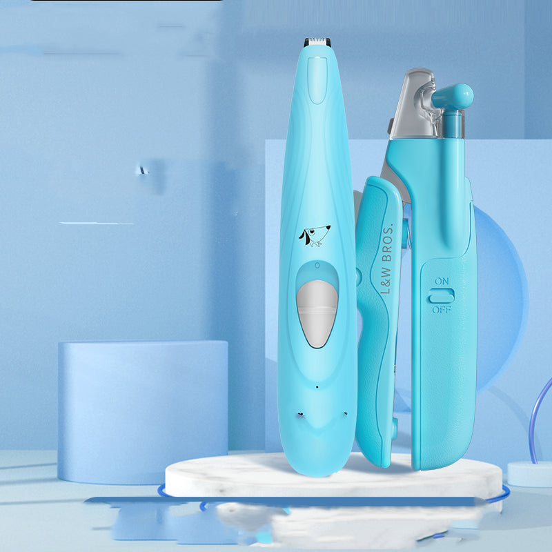 KFX-3348925 Pet Paw Hair Trimmer with USB Charging and LED Light – Rechargeable Dog Grooming Tool