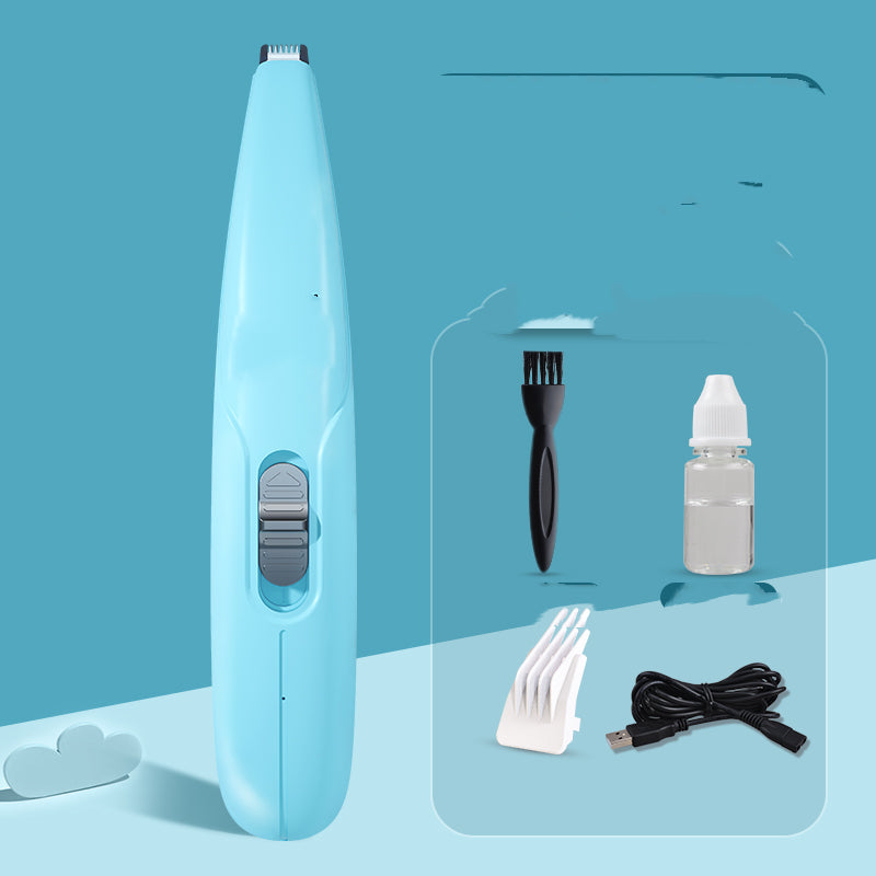 KFX-3348925 Pet Paw Hair Trimmer with USB Charging and LED Light – Rechargeable Dog Grooming Tool