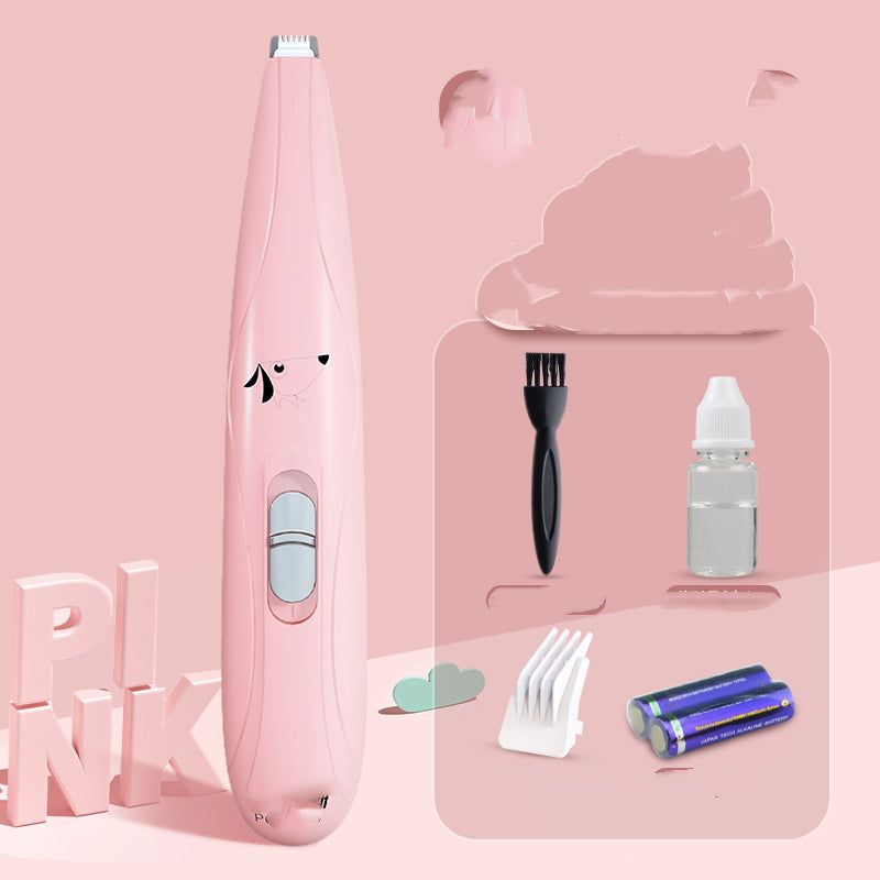 KFX-3348925 Pet Paw Hair Trimmer with USB Charging and LED Light – Rechargeable Dog Grooming Tool