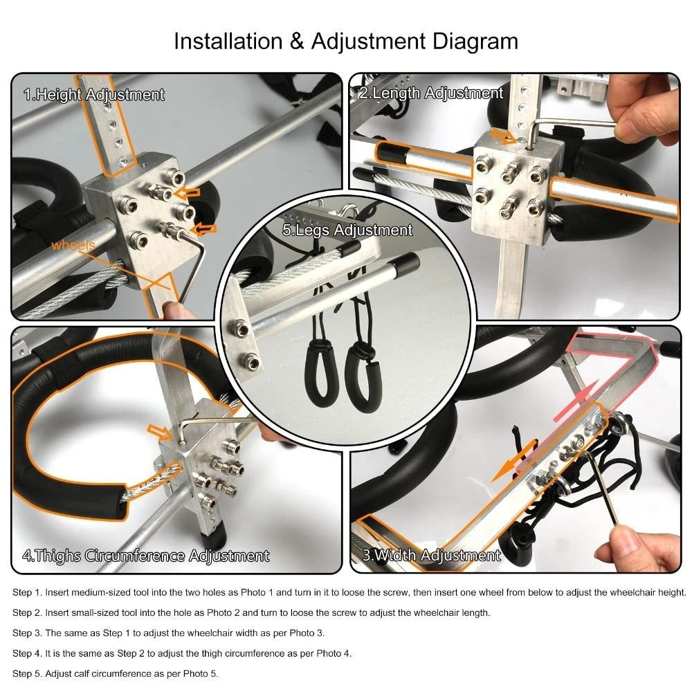 KFX-3350589 Adjustable Dog Wheelchair for Small Breeds - Perfect Support for Mobility Issues