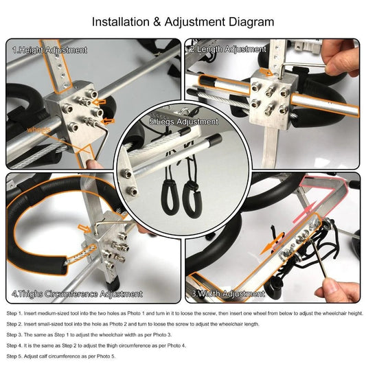 KFX-3350589 Adjustable Dog Wheelchair for Small Breeds - Perfect Support for Mobility Issues