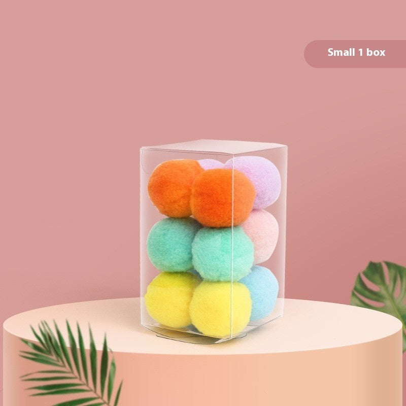 KFX-3352765 Cat Teasing Ball Set in Mixed Sizes - High Elasticity Cotton Thread for Fun Playtime