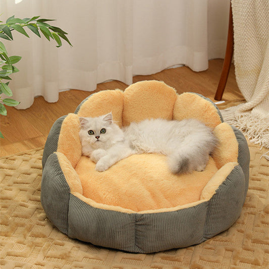 KFX-3353149 Cozy Removable and Washable Plush Cat and Dog Kennel - Available in Multiple Sizes and Colors