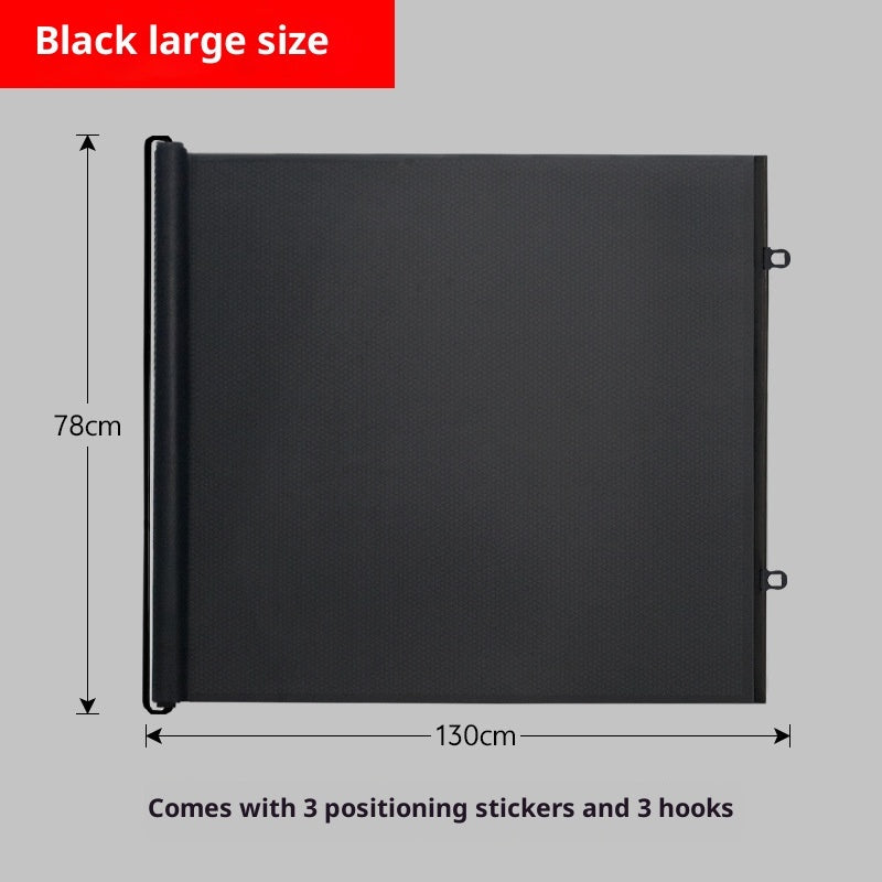 KFX-3354557 Automatic Telescopic Pet Safety Barrier for Doors and Entrances - Available in White and Black, Two Sizes