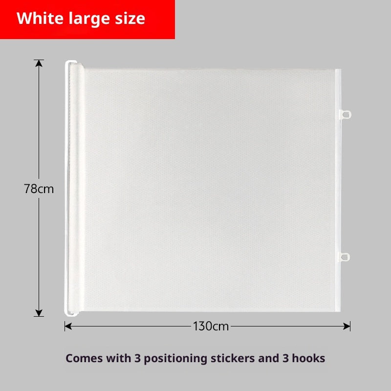 KFX-3354557 Automatic Telescopic Pet Safety Barrier for Doors and Entrances - Available in White and Black, Two Sizes