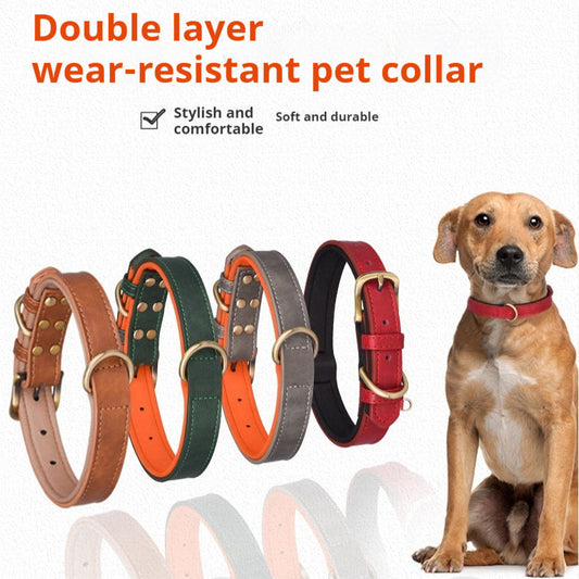 KFX-3355069 Breathable Monochrome Pet Collar in Various Sizes for All Seasons